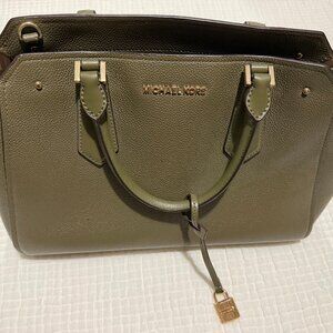 Michael Kors Selma Medium Satchel in Army Green